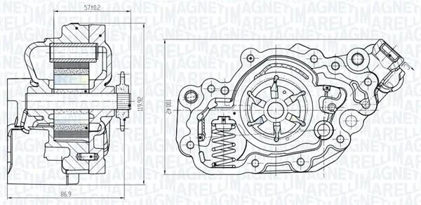 Помпа оливи CITROEN JUMPER 2.0BlueHDI 15- MAGNETI MARELLI 351516000082 (фото 1)