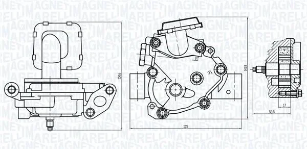 TOYOTA Оливний насос HIGHLANDER 2.4 00-, CAMRY 2.4 01-, RAV 4 II 2.4 03-, RAV 4 III 2.4 05- MAGNETI MARELLI 351516000091 (фото 1)