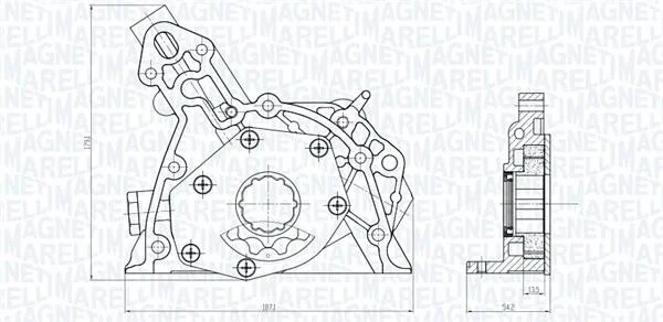 OPEL Оливний насос ASTRA G 1.8 00-, ASTRA H 1.8 04-, VECTRA B 1.8 95-, VECTRA C 1.8 02-, AUDI, BMW MAGNETI MARELLI 351516000143 (фото 1)