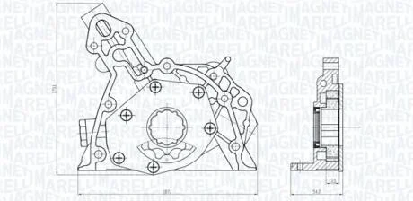 OPEL Оливний насос ASTRA G 1.8 00-, ASTRA H 1.8 04-, VECTRA B 1.8 95-, VECTRA C 1.8 02-, AUDI, BMW MAGNETI MARELLI 351516000143