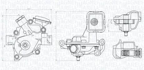 TOYOTA Оливний насос AURIS 1.6 07-12, COROLLA 1.6 06- MAGNETI MARELLI 351516000146