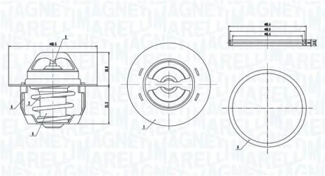RENAULT Термостат Duster, Logan, Clio, Kangoo, Trafic II, Megane, Opel 1.4/2.0 MAGNETI MARELLI 352317005140