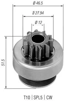 Бендикс стартера Ford Focus 1.8 TDCi 98-04 MAGNETI MARELLI 940113020424 (фото 1)