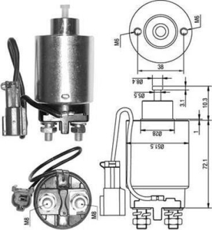 Соленоид стартера MAGNETI MARELLI 940113050286