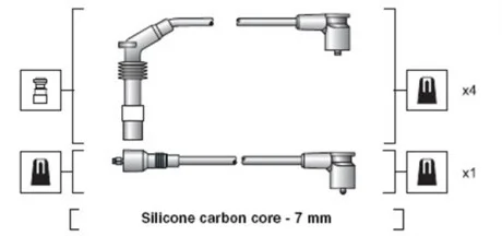 Комплект проводов зажигания MAGNETI MARELLI 941318111140
