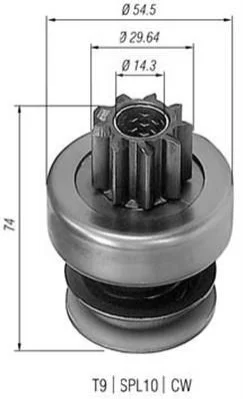 Бендикс OPEL Record 1,8-2,0 86-/2,0-2,3D MAGNETI MARELLI AMB0086 (фото 1)