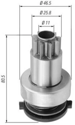 ,бендикс (z=9) VW Polo 1,4/1,6, Lupo 1,4 SKODA Fabia 1,4 SEAT 1,4: Arosa, Cordoba, Ibiza MAGNETI MARELLI AMB0434 (фото 1)