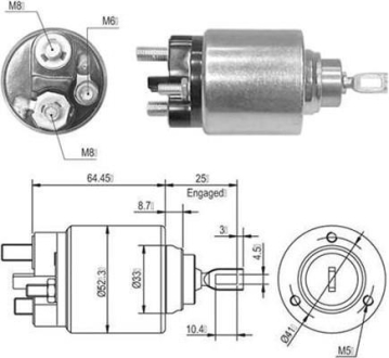 Втягувальне реле FORD Mondeo -00, Scorpio -98. [940113050010] MAGNETI MARELLI AME0010