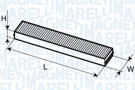 MINI фільтр повітр. салону MINI 1,4/1,6 01- MAGNETI MARELLI BCF182 (фото 1)