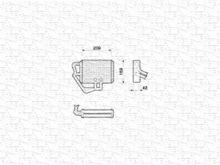HEATER радіатор FIAT NUOVA PUNTO [350218065000] MAGNETI MARELLI BR065