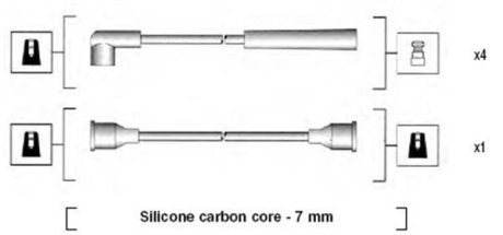 Високовольтні дроти FORD ESCORT 1,3/1,4/1,6 -86 MAGNETI MARELLI MSK765