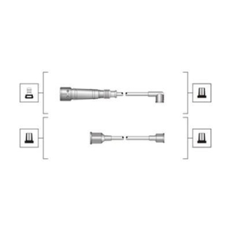 К-т високовольтних проводів AUDI 100 1,8 MAGNETI MARELLI MSQ0011