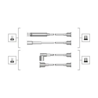 К-т високовольтних проводів OPEL Omega A, Astra F MAGNETI MARELLI MSQ0064