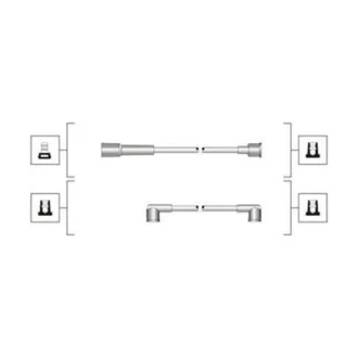 Комплект високовольтних проводів EQ SEAT 1.2, 1.5 [941319170106] MAGNETI MARELLI MSQ0106