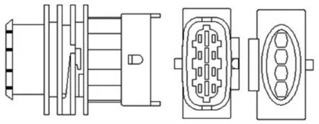 OPEL лямбда-зонд (4 конт.) OPEL 1,4/1,6: Astra G, Vectra B, Zafira 99- MAGNETI MARELLI OSM086