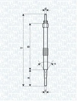 Свічка розжарювання MINI ONE TOYOTA YARIS [062900033304] MAGNETI MARELLI UC32A