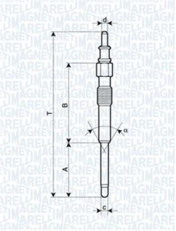 Свічка розжарювання Smart [062900042304] MAGNETI MARELLI UC39A