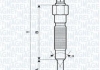 Свічка розжарювання KIA PREGIO MITSUBISHI LANCER V, GALANT, PAJERO 02- [062900064304] MAGNETI MARELLI UC47A (фото 1)