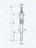 Свічка розжарювання TOYOTA LAND CRUISER 3.0TD, PICNIC [062900068304] MAGNETI MARELLI UC51A (фото 1)