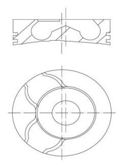 Поршень с кольцами MAHLE / KNECHT 001 01 00