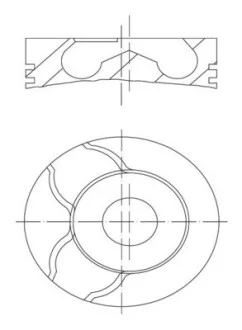 Поршень з кільцями MAHLE / KNECHT 001 01 00