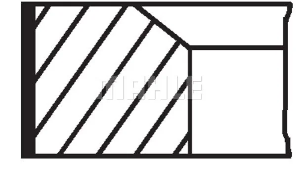 Комплект поршневых колец из 3 шт.. MAHLE / KNECHT 00140N1 (фото 1)