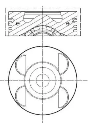 Поршень MB Sprinter OM646 06- (88.50mm/+0.50) MAHLE / KNECHT 001 PI 00105 002 (фото 1)