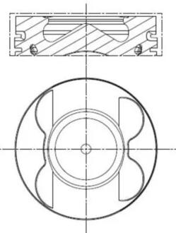 Поршень MB Sprinter (B906)/Vito (W639) OM642 3.0D 06- (83.01mm/STD) (4-6 циліндр) MAHLE / KNECHT 001PI00107000