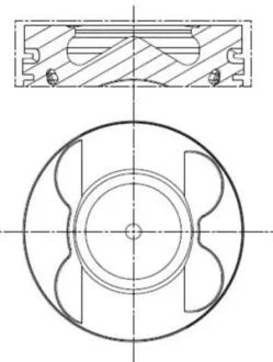 Поршень MB Sprinter (B906)/Vito (W639) OM642 3.0D 06- (83.01mm/STD) (4-6 циліндр) MAHLE / KNECHT 001PI00107000