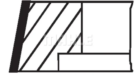 Кольца поршневые MB Vario 4.3TDI (102.00mm/STD) (3-2.5-4) MAHLE / KNECHT 003 16 N0