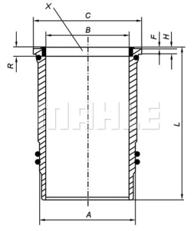 Гильза цилиндра MAHLE / KNECHT 005WN0901