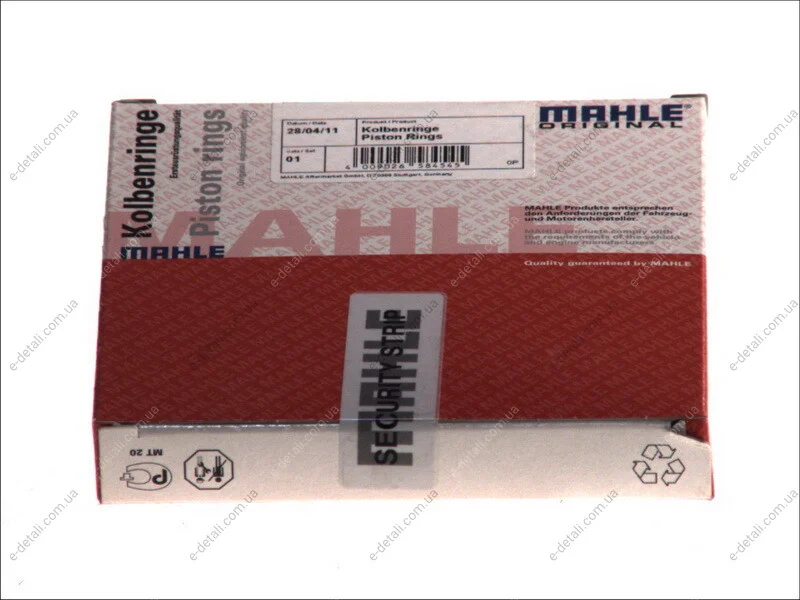 Кольца поршневые Fiat Punto/Bravo 1.2i 93-09 (70.80mm/STD) (1.19-1.2-2.5) MAHLE / KNECHT 009 70 N0 (фото 1)