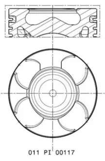Поршень з кільцями FIAT/OPEL 69.8 199B1/A13DTE/A13DTR/A13FD/Z13DTE (вир-во MAHLE) MAHLE / KNECHT 011 PI 00117 001