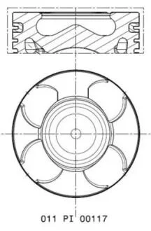Поршень з кільцями FIAT/OPEL 70.0 199B1/A13DTE/A13DTR/A13FD/Z13DTE (вир-во MAHLE) MAHLE / KNECHT 011PI00117002