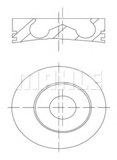 Поршень с кольцами MAHLE / KNECHT 014 82 01