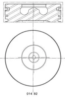 Поршень з кільцями MAHLE / KNECHT 014 82 01