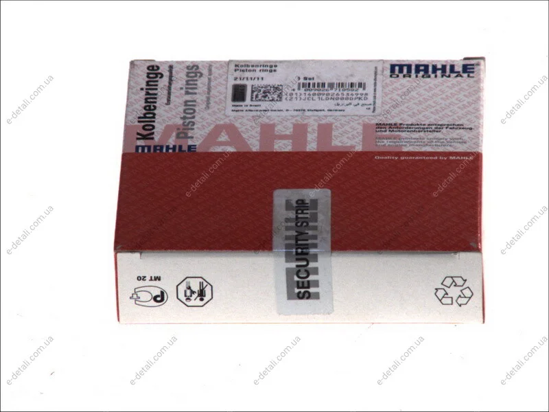 Кольца поршневые Ford Focus 1.8i 06-12/Mondeo 1.8i 00-07 (83.01mm/STD) (1.2-1.2-2.5) MAHLE / KNECHT 015 68 N0 (фото 1)