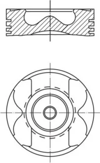 Поршень з кільцями RENAULT/NISSAN/OPEL/MB 80,00 R9M 1,6TDI 11- (вир-во MAHLE) MAHLE / KNECHT 021PI00125000