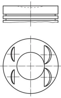 Поршень з кільцями DACIA /RENAULT/NISSAN 72,20 1.2 TCe 16V H5F 13- (вир-во MAHLE) MAHLE / KNECHT 021PI00127000