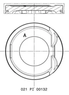 Поршень з кільцями RENAULT 80,00 1,6 16V K4M (вир-во Mahle) MAHLE / KNECHT 021 PI 00132 002