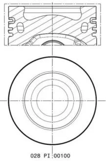 Поршень VW T5 2.0TDI (81.50mm/+0.50) MAHLE / KNECHT 028PI00100002