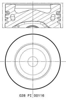 Поршень VW Caddy III/IV 2.0 TDI 10-20 (81.51mm/+0.5) MAHLE / KNECHT 028 PI 00116 002 (фото 1)