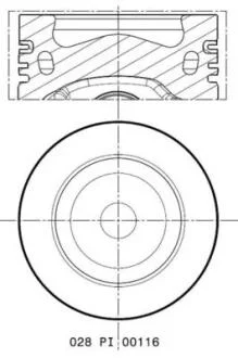 Поршень VW Caddy III/IV 2.0 TDI 10-20 (81.51mm/+0.5) MAHLE / KNECHT 028 PI 00116 002