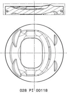 Поршень Audi A1/A3/VW Golf V/VI/Skoda Octavia II/Superb II 1.4 TSI/TFSI 07-15 (76.51mm/STD) MAHLE / KNECHT 028PI00118000