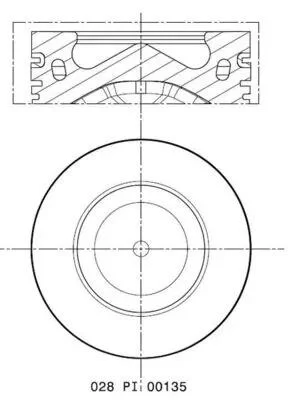Поршень двигуна MAHLE / KNECHT 028 PI 00135 002 (фото 1)