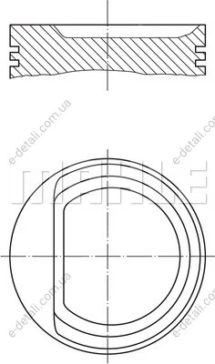 Поршень VW Fox 05-11/Polo 1.2 02-09 (77.01mm/+0.50) MAHLE / KNECHT 030 71 02 (фото 1)