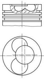 Поршень двигуна MAHLE / KNECHT 030 88 02