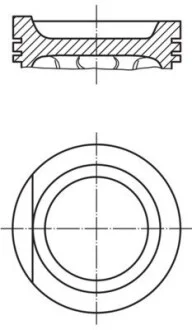 Поршень з кільцями AUDI 83,01 2E/AAD/ABK 2,0 8V (вир-во Mahle) MAHLE / KNECHT 034 99 01