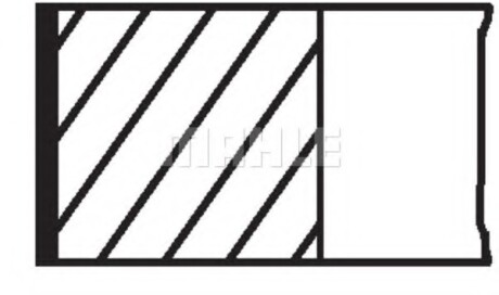 Кольца поршневые (1cyl) VOLVO TD122. D 130.18 (2.38/3.16/4.74) MAHLE / KNECHT 038 01 N0