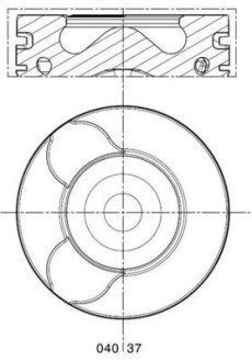 Поршень двигателя MAHLE / KNECHT 040 37 00 (фото 1)